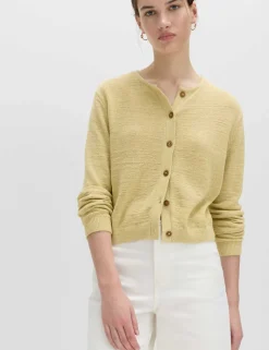 Cotton Rich Button Through Cropped Cardigan