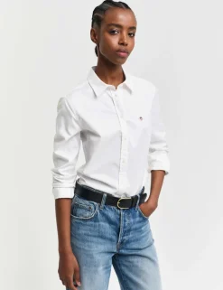 Cotton Rich Button Through Oxford Shirt
