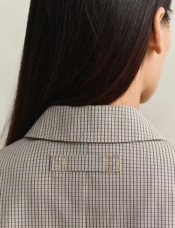Cotton Rich Checked Car Coat