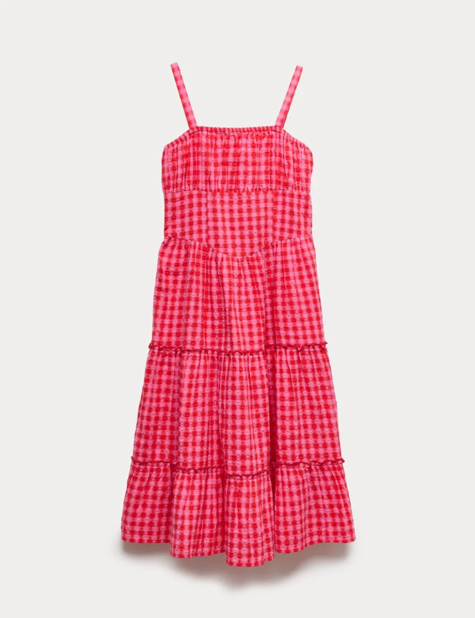 Cotton Rich Checked Maxi Dress (6-16 Yrs)