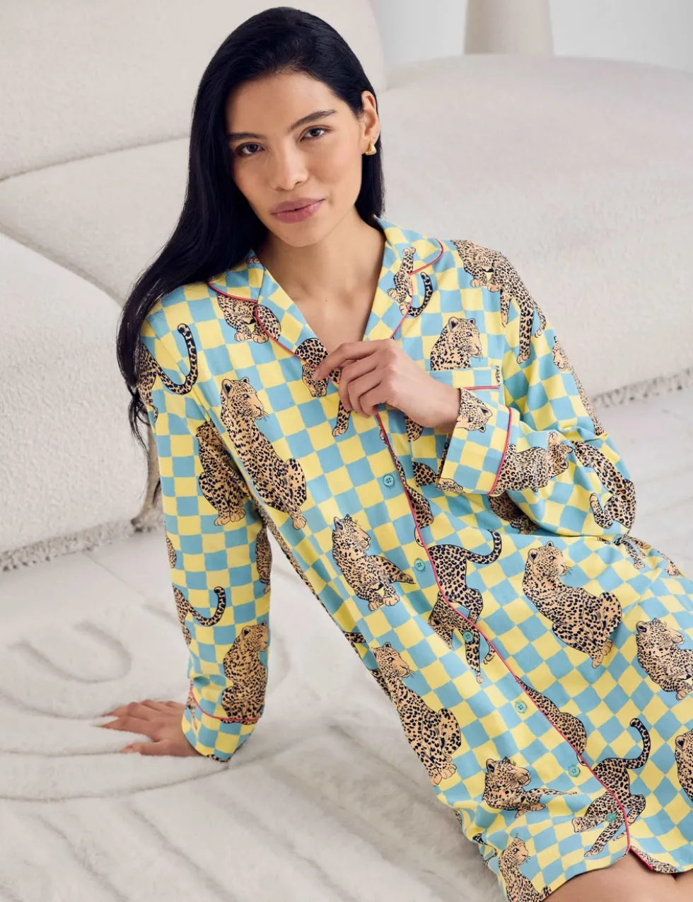 Cotton Rich Checked Nightshirt