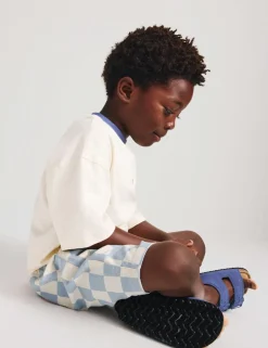 Cotton Rich Checkerboard Pull On Shorts (2-8yrs)