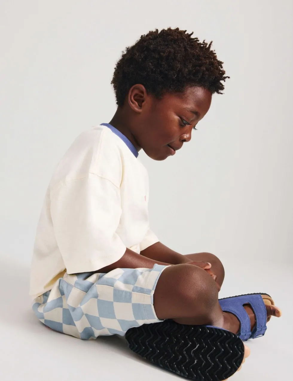 Cotton Rich Checkerboard Pull On Shorts (2-8yrs)