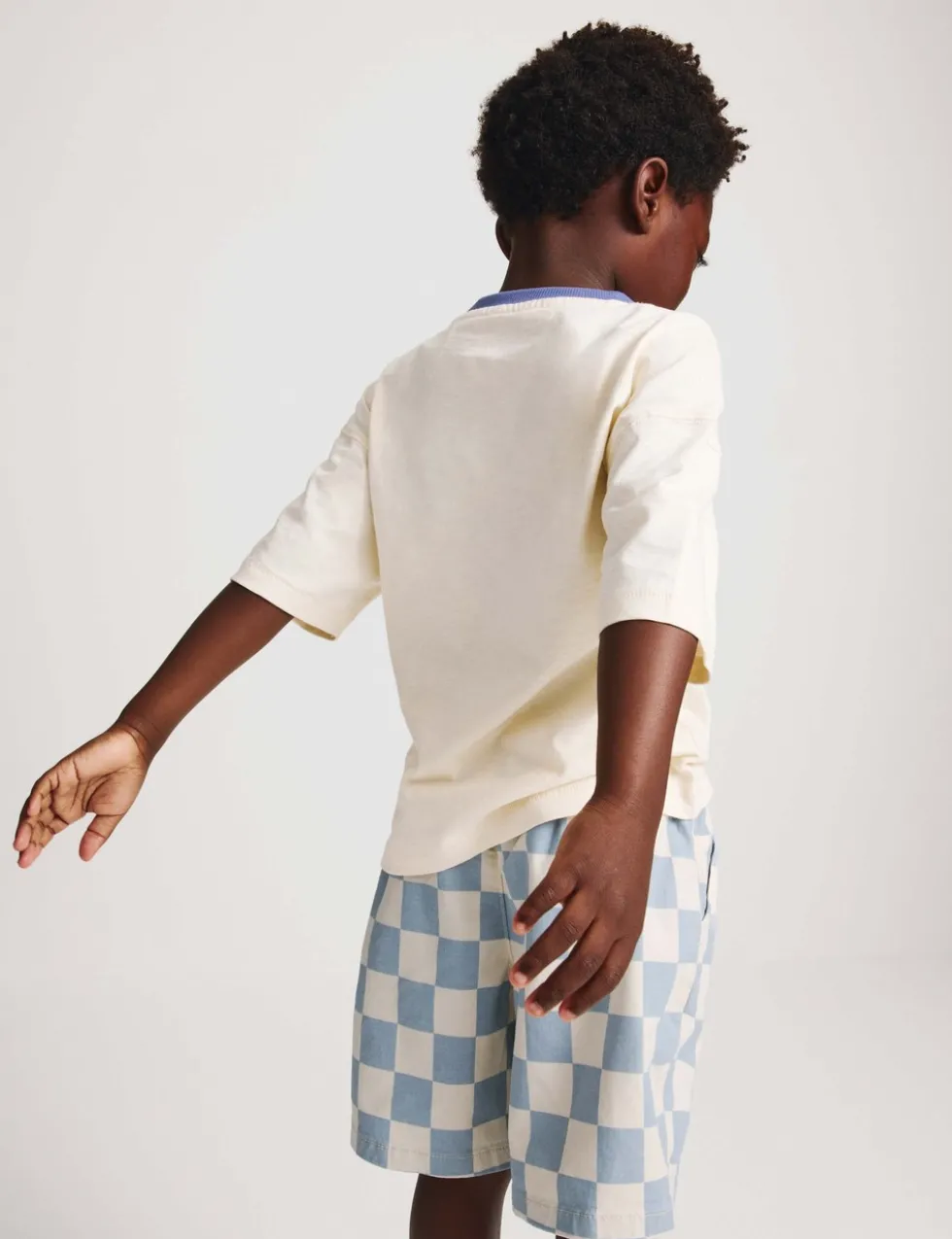 Cotton Rich Checkerboard Pull On Shorts (2-8yrs)