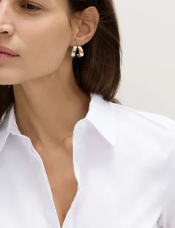Cotton Rich Collared Fitted Shirt
