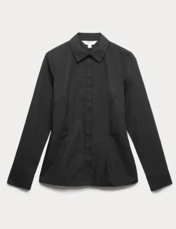 Cotton Rich Collared Fitted Shirt