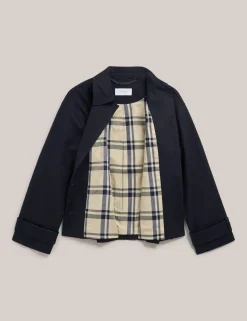 Cotton Rich Collared Trench Coat