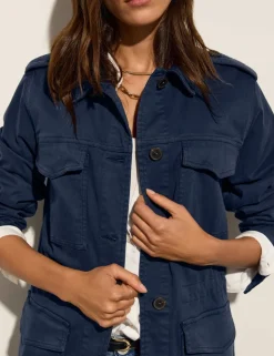 Cotton Rich Collared Utility Jacket