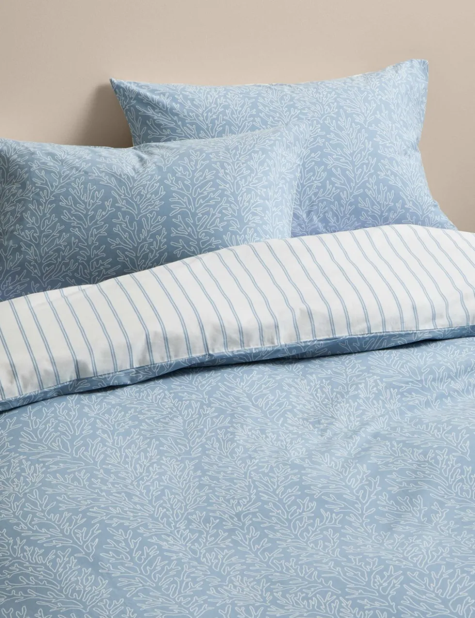 Cotton Rich Coral Printed Bedding Set