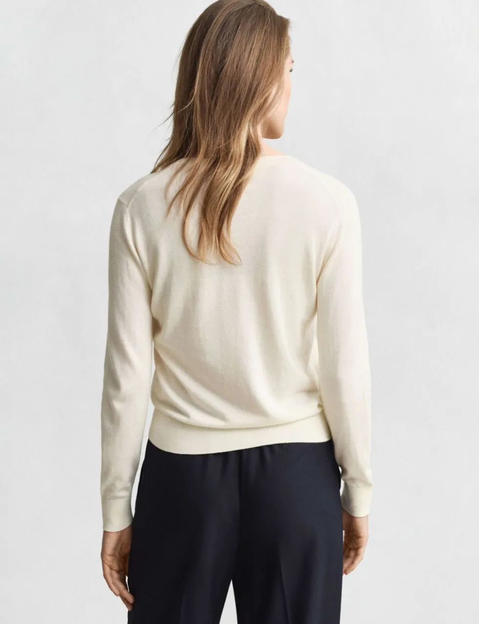 Cotton Rich Crew Neck Cardigan