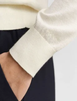 Cotton Rich Crew Neck Cardigan