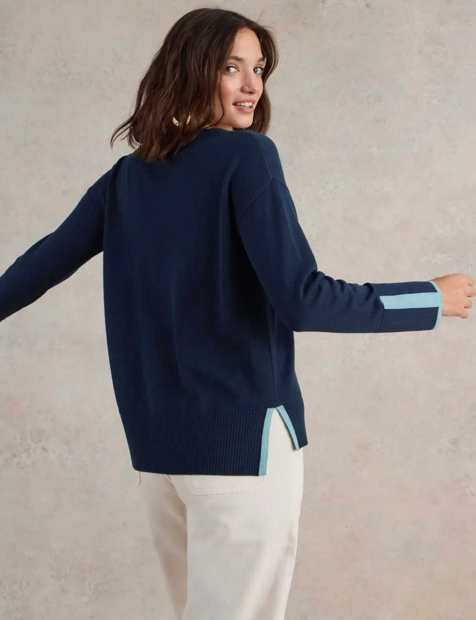 Cotton Rich Crew Neck Jumper