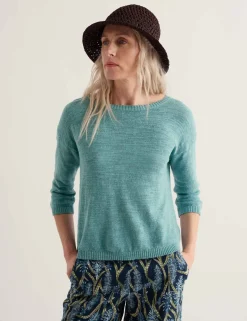 Cotton Rich Crew Neck Relaxed Jumper