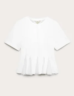 Cotton Rich Crew Neck Top