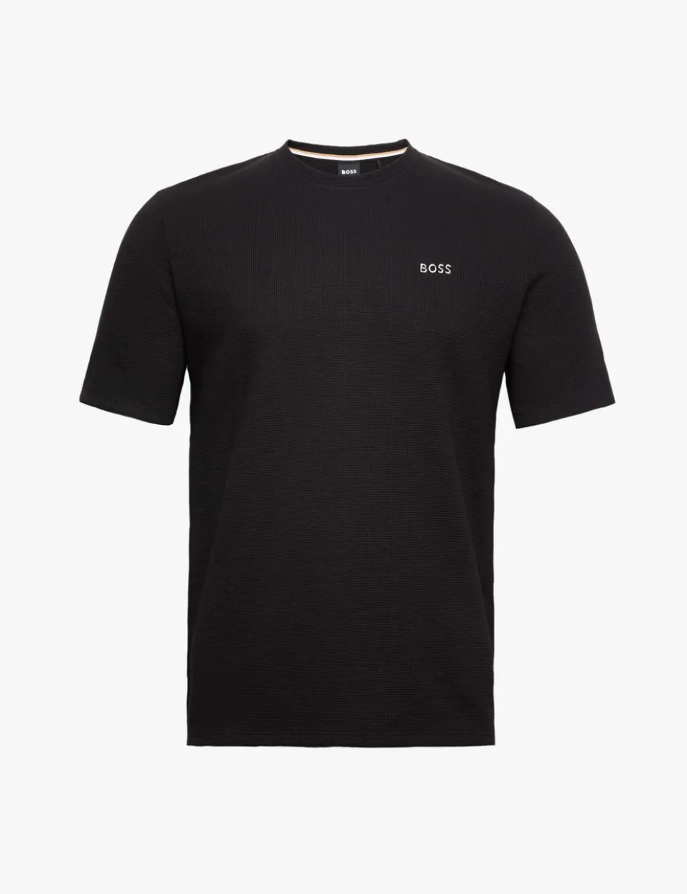 Cotton Rich Crew Neck Waffle T-Shirt