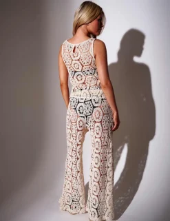Cotton Rich Crochet-Style Top
