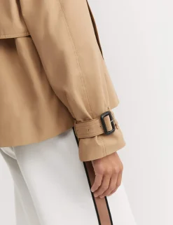 Cotton Rich Cropped Trench Coat