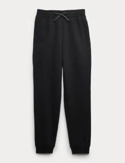 Cotton Rich Cuffed High Waisted Tapered Joggers