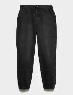 Cotton Rich Denim Drawstring Jeans (6-16 Yrs)