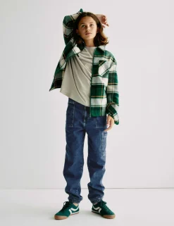 Cotton Rich Denim Drawstring Jeans (6-16 Yrs)