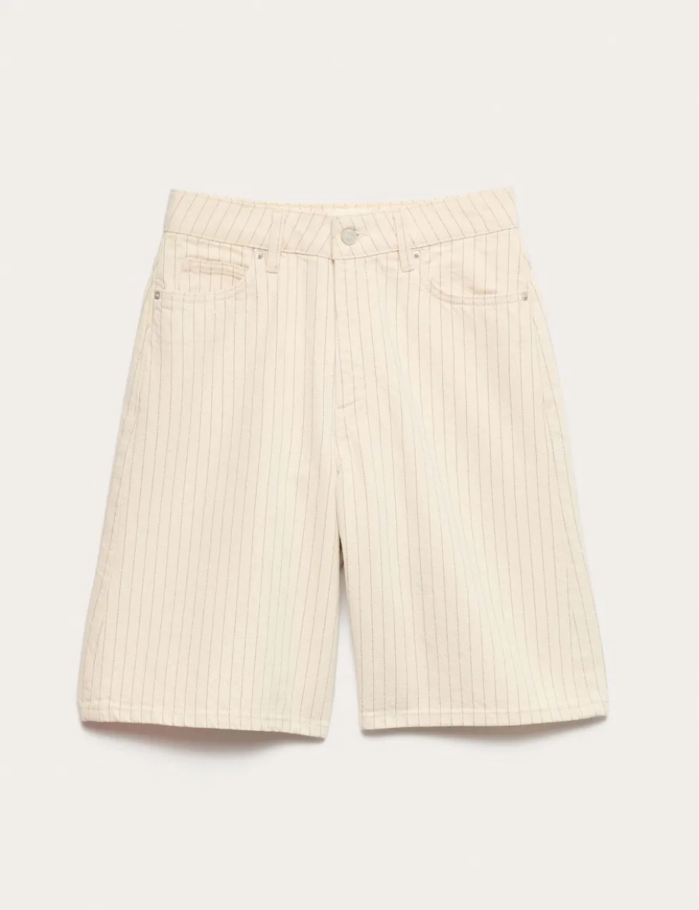 Cotton Rich Denim Striped Bermuda Shorts