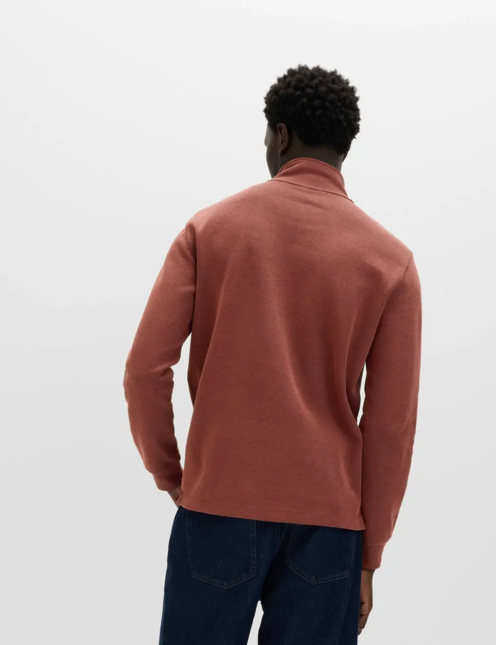 Cotton Rich Double Knit Half Zip Sweatshirt
