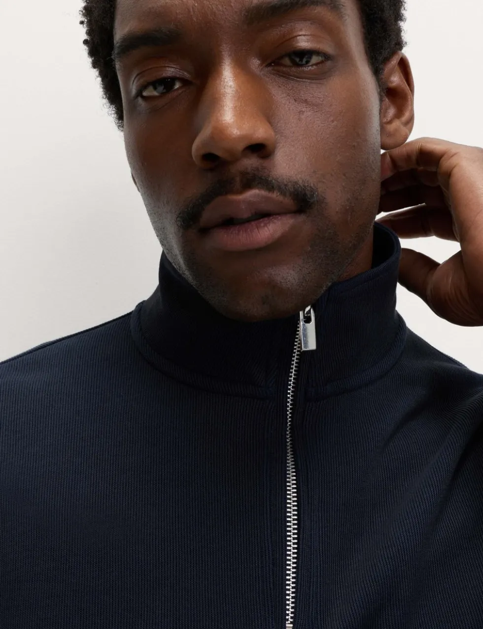 Cotton Rich Double Knit Half Zip Sweatshirt