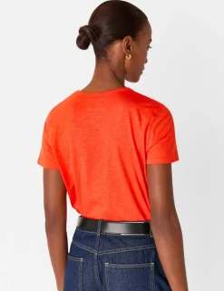 Cotton Rich Double Trim Crew Neck T-Shirt