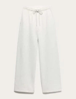 Cotton Rich Drawstring Wide Leg Joggers