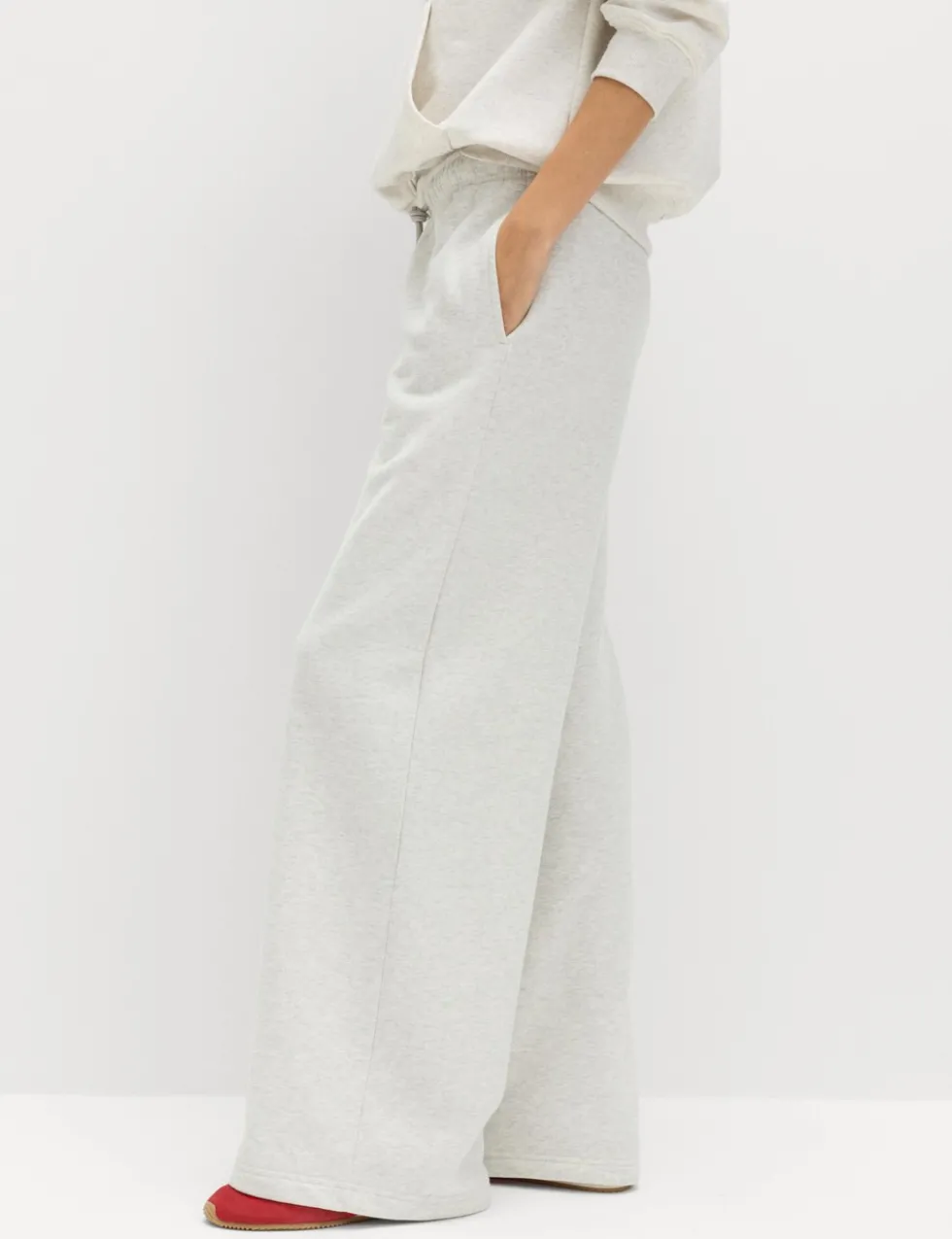 Cotton Rich Drawstring Wide Leg Joggers