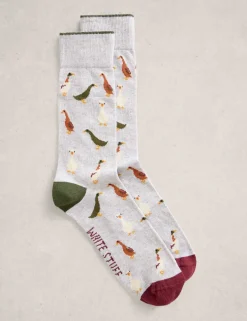 Cotton Rich Duck Ankle High Socks
