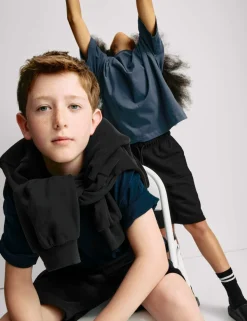 Cotton Rich Elasticated Waist Shorts (6-16 Yrs)