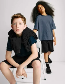 Cotton Rich Elasticated Waist Shorts (6-16 Yrs)