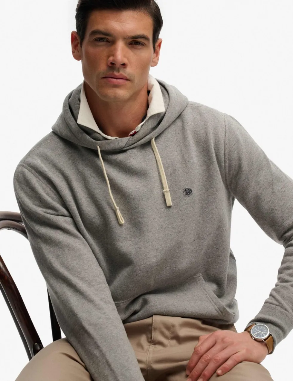 Cotton Rich Embroidered Logo Hoodie
