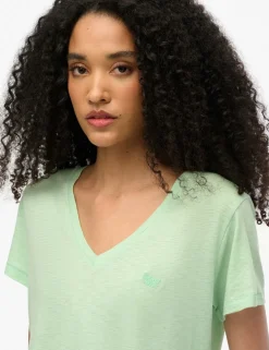 Cotton Rich Embroidered Scoop Neck T-Shirt