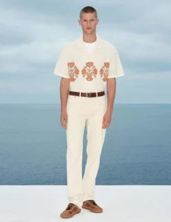 Cotton Rich Embroidered Short Sleeve Shirt