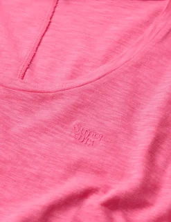 Cotton Rich Embroidered Scoop Neck T-Shirt