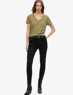 Cotton Rich Embroidered V-Neck T-Shirt