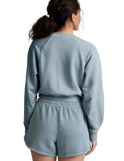 Cotton Rich Fade Out Cropped Sweatshirt