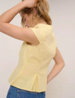 Cotton Rich Fitted Blouse