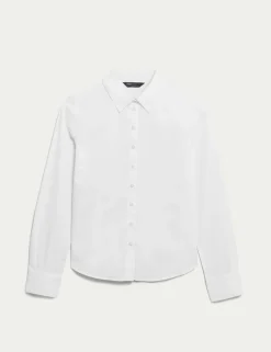 Cotton Rich Fitted Collared Shirt