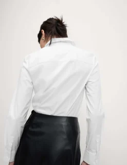 Cotton Rich Fitted Collared Shirt