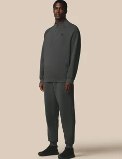 Cotton Rich Fleece Half Zip Sports T-Shirt