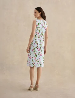 Cotton Rich Floral Knee Length Shift Dress