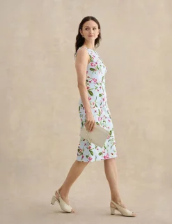 Cotton Rich Floral Knee Length Shift Dress