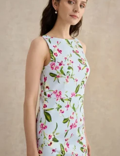 Cotton Rich Floral Knee Length Shift Dress
