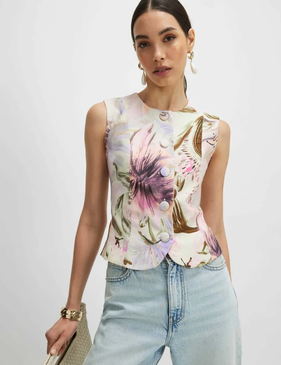 Cotton Rich Floral Waistcoat