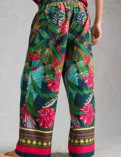 Cotton Rich Floral Wide Leg Culottes