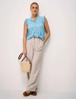 Cotton Rich Frill Detail Top