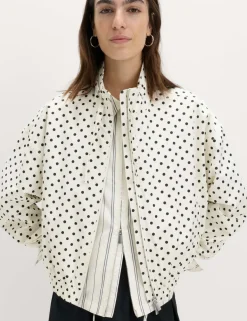 Cotton Rich Funnel Neck Bomber Jacket